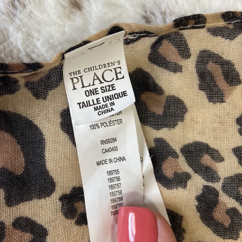 The Children’s Place sparkly leopard print scarf girls OS Barbie girlhoodcore